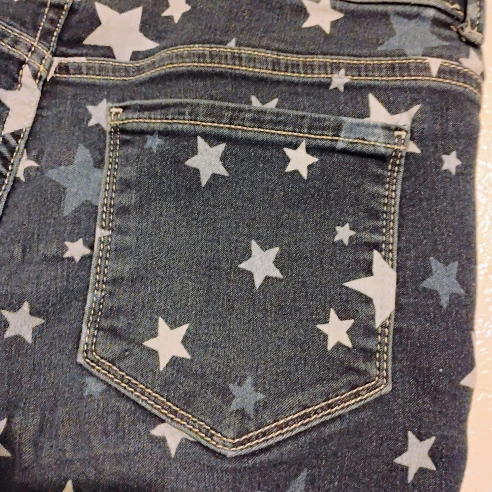 #9 Wonder Nation High Rise Blue and White Star Jeans
